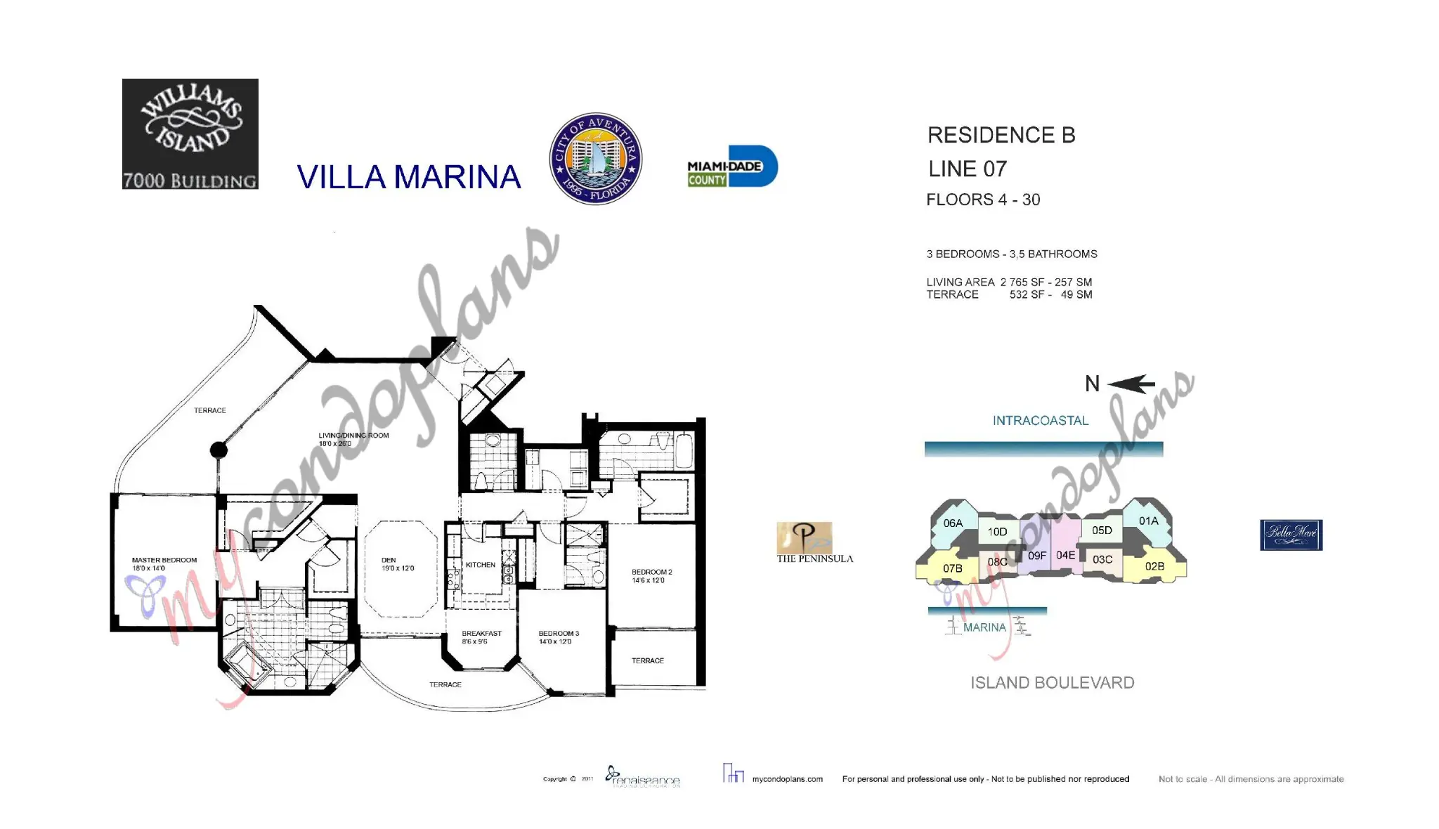 Villa Marina sample floor plan