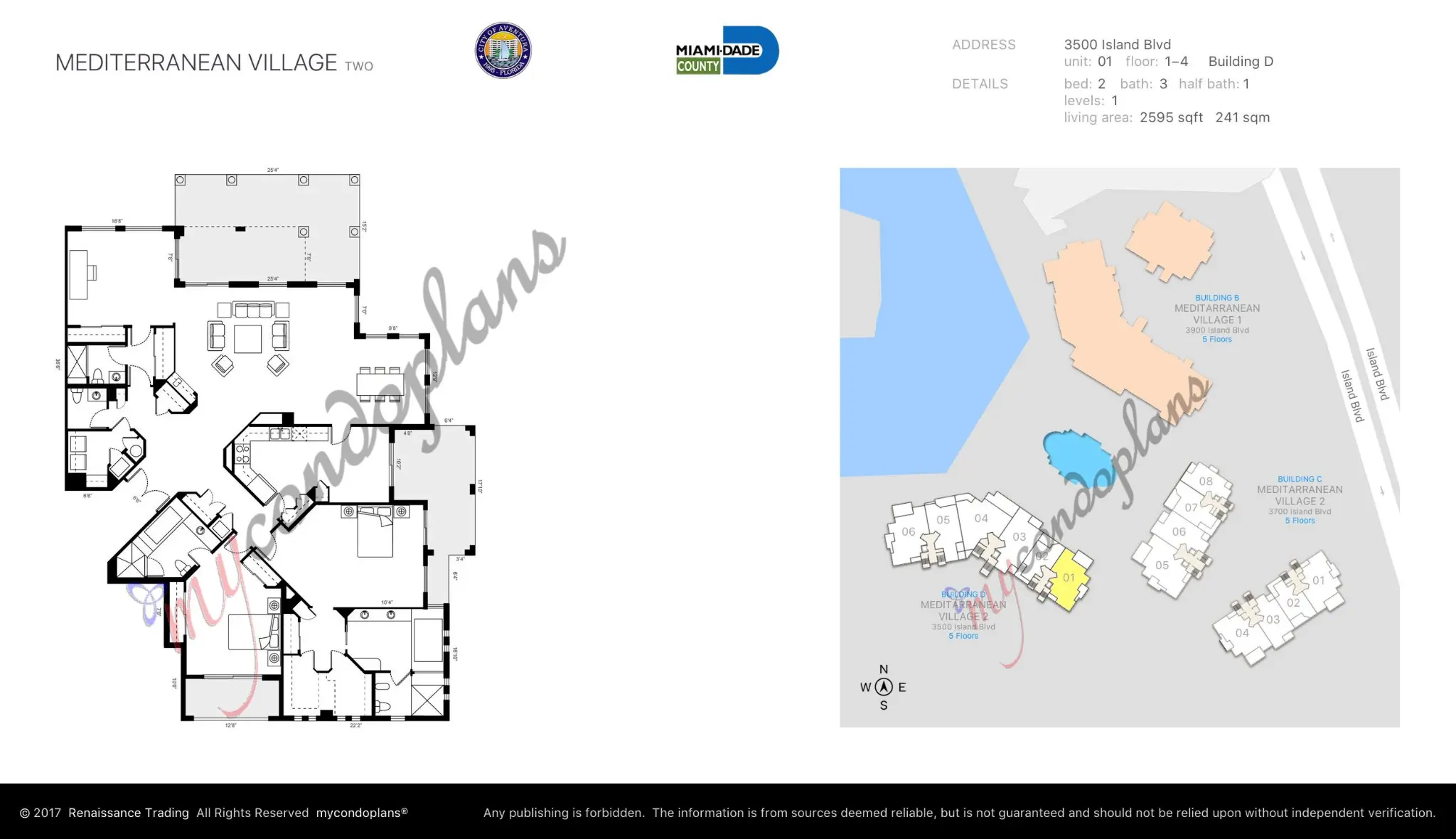 Mediterranean Village sample floor plan